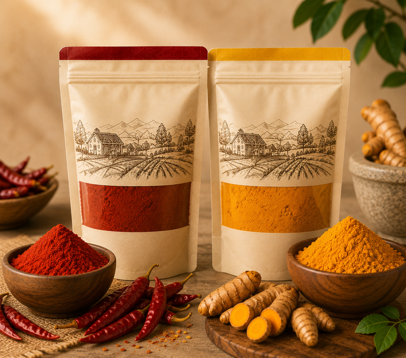 Everyday Cooking Combo ( Kashmiri Mirch Powder + Haldi Powder)